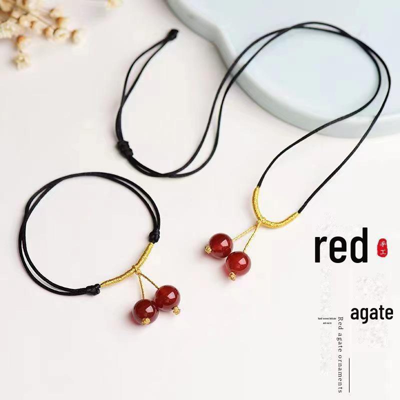 Retro Ethnic Double-Layer Pendant Necklace - High-End, Handmade, Light Luxury Design for Women