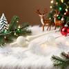 Long Pointed Flocking Plastic Christmas Tree Toppers Portable Easy Setups Festival Ornament for Indoor Decorations