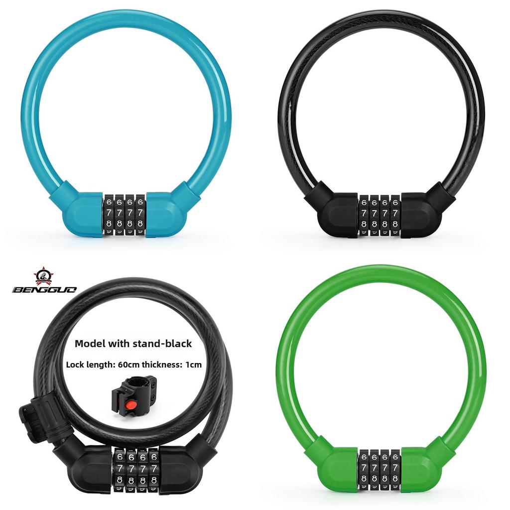 Bicycle Portable Fourdigit Combination Ring Lock For Cycling Security