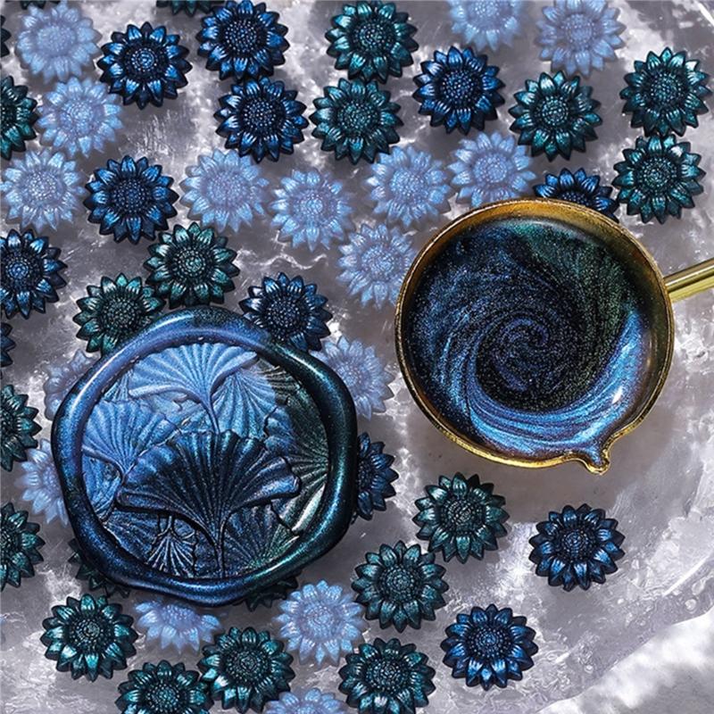 100Pcs Gilter Sealing Wax Beads for Wax Seal Stamp, Flower Wax Seal Beads for Gift Wrapping, Invitation Envelope Decor