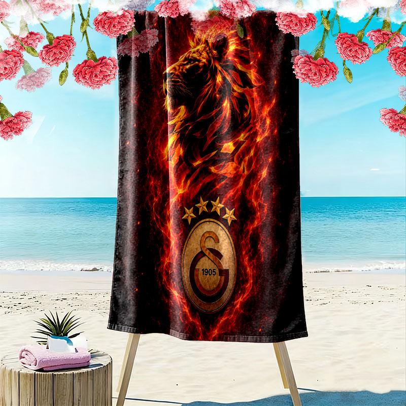 Galatasaray Unbroken Print Beach Towel, Large Soft Quick Dry Towel for Beach Camping Swimming
