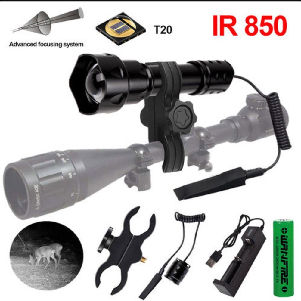T20 850/940NM Infrared Torch | Retractable Zoom Aluminium Alloy Adventure Search Light
