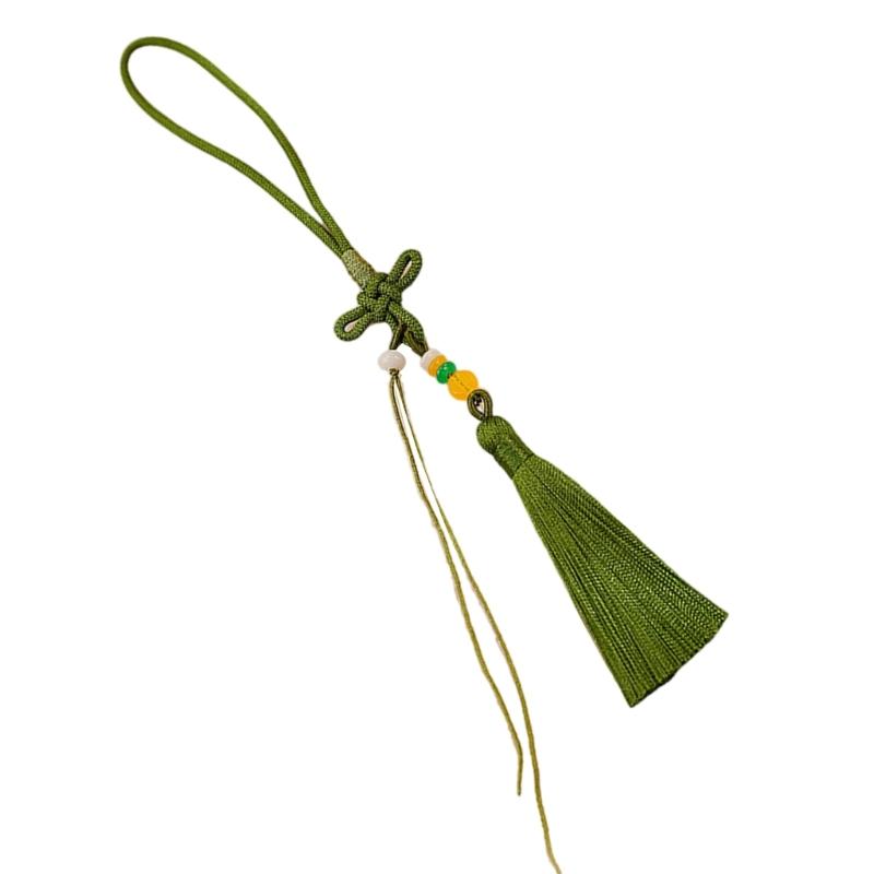 Colorful Tassels Keychain Pendant Phone Strap Chinese Knot Design Stylish Accessory For Keys Backpacks or Phones