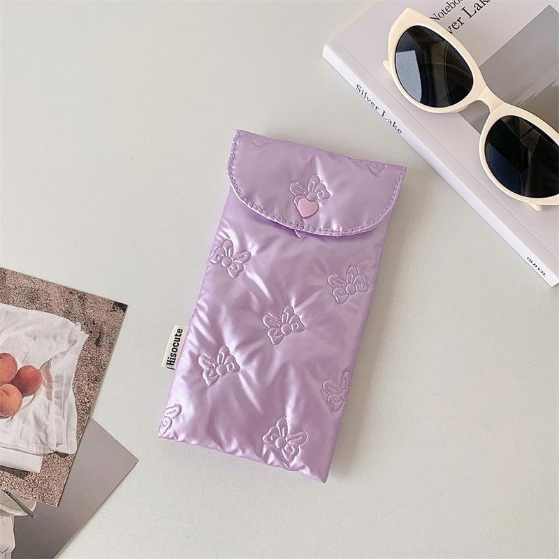 

Милий Солодкий Бантик Пенал Великої Місткості Портативна Жіноча Сумка для Зберігання Окулярів Дівоча Косметичка Студентський Стаціонарний Пенал для Ручок Подарунки фіолетовий