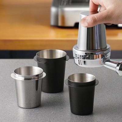 Taza Dosificadora de Café 58/53/51mm Acero Inoxidable Medidor de Granos de Café Alimentador de Polvo Tamper Accesorios para Cafetera Espresso Utensilios para Café