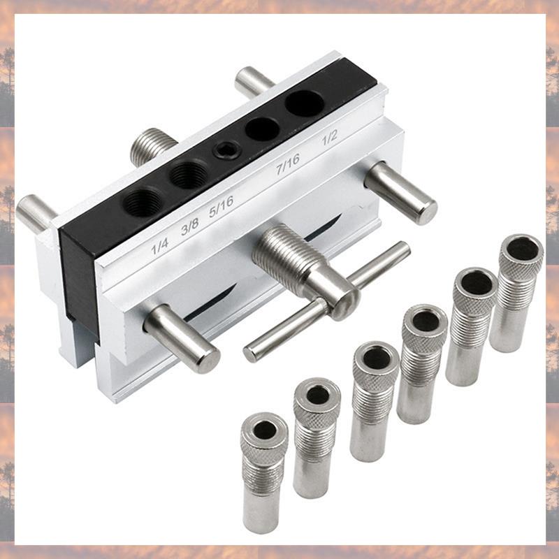 

2025 Trend English Center Woodworking Punching Locator Set Woodworking Straight Hole Oblique Hole Locator With 6 Sleeves Easy In