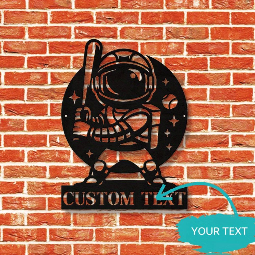 Soccer Player Wall Art Metal Sign Personalized Sports Gift Teen Room Decor Iron Custom Name Plate
