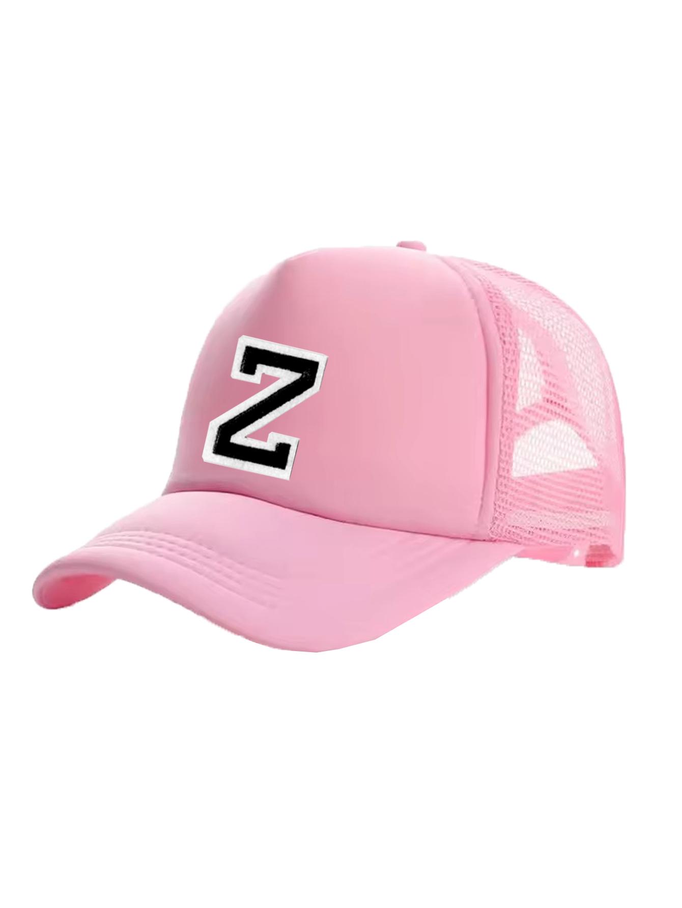 

1PC Women s Personalized A-Z Letter Mesh Baseball Cap, Lightweight Breathable Outdoor Sun Hat,Outdoor Sun Protection Adjustable Adjustable
