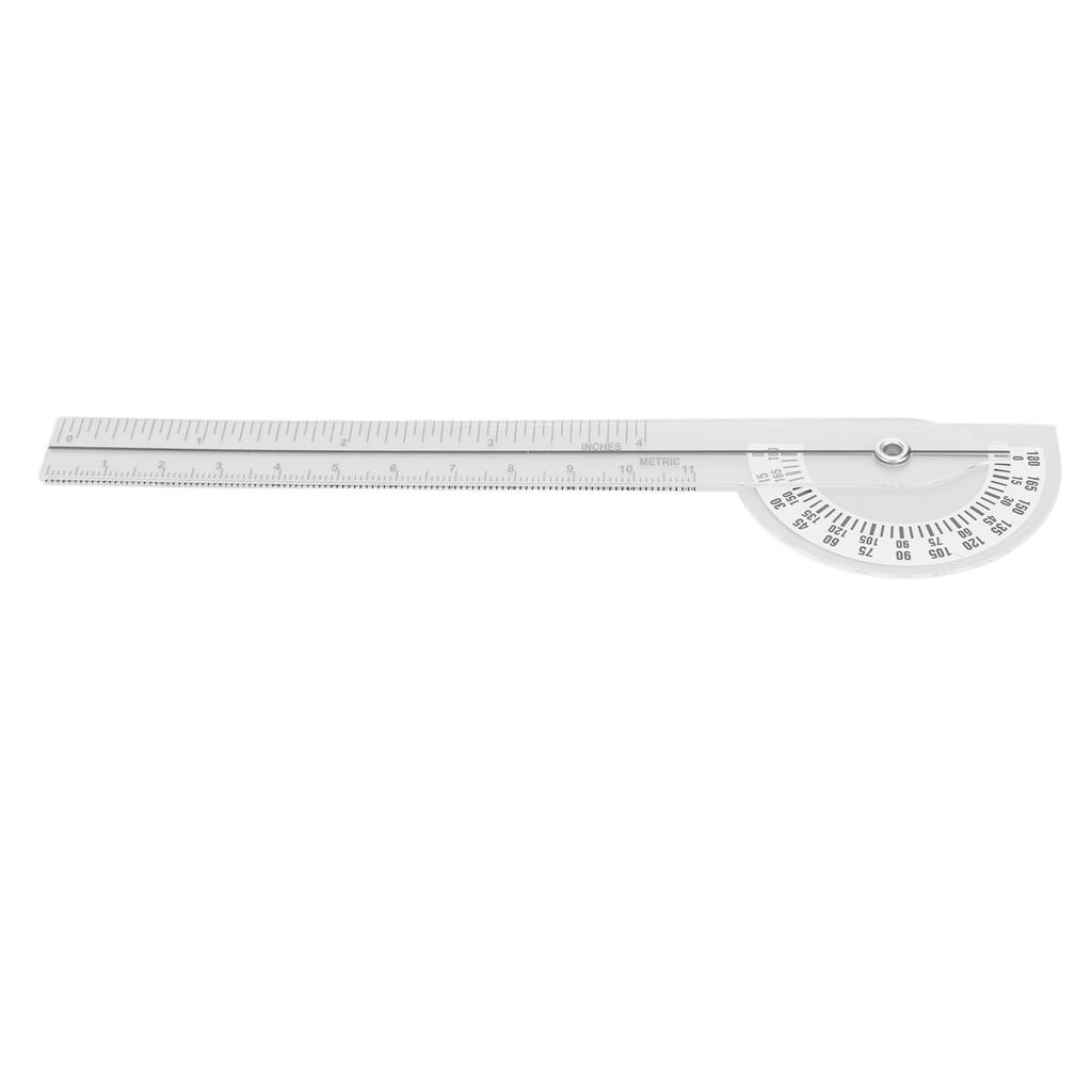 Goniometer Joint Range Motion Protractor 180 Degree Transparent Clear Mark Finger Measuring Physical Therapy Ruler