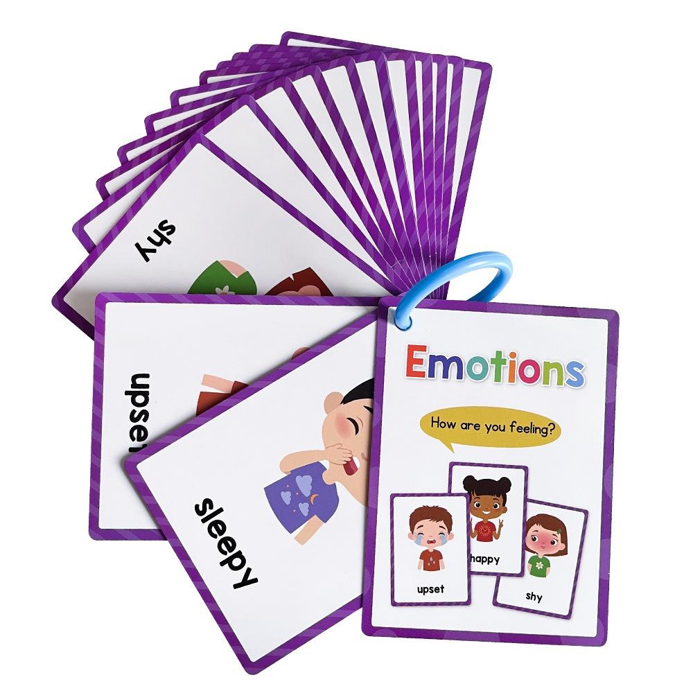 Montessori Flashcards Early Educational Double Side Vocabulary Cards Toddler Teaching Aids English Vocabulary
