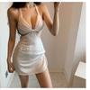 French Sexy Neck Halter Dress Women's Summer 2026 New Temperament Low-cut Niche Split Hip Skirt