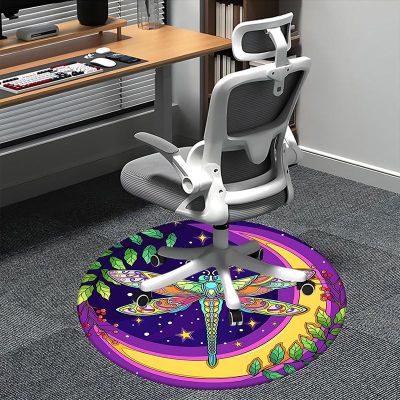

Colorful Dragonfly Office Carpet Chair Mats, Home Decor, Sofa Rug, Office Carpet Gift for Any Room1118157a 80cm by 80cm