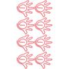 100Pcs Paper Clip Metal Hand Shaped Design Rustproof Paperclip Decoration for Office School Pink