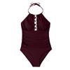 Women's One-piece With Chest Pad Without Steel Bra Swimsuit Color Swimsuit