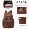 European and American Retro Men's Backpack New Canvas Shoulders Bag Outdoor Travel Computer Bag Student Schoolbags for Boy Father's Day Gift