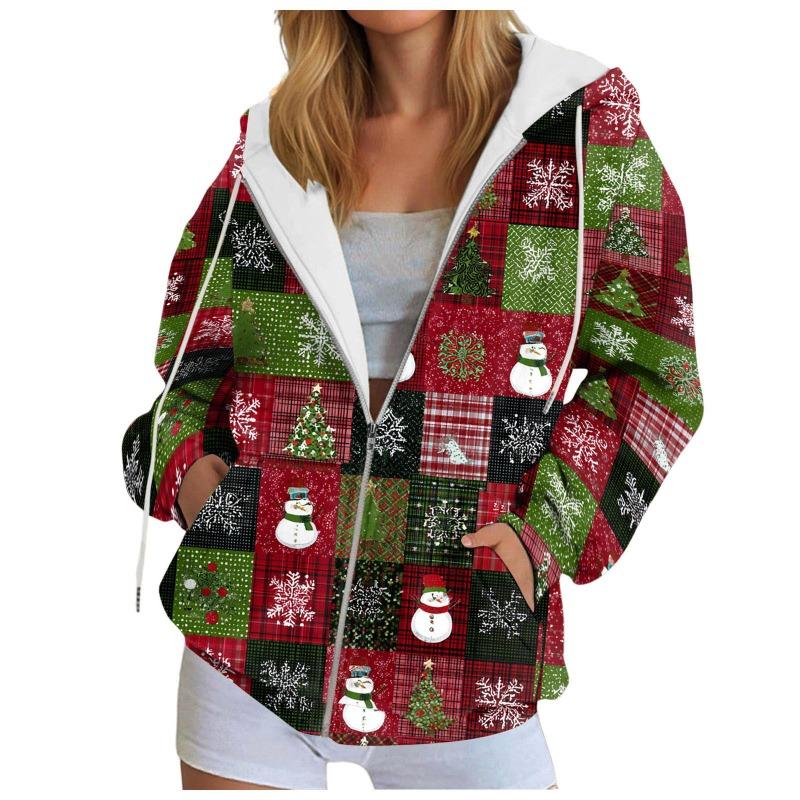 Fall Hoodies for Women Women's Sweatshirt Christmas Graphic Hoodies Casual Long Sleeve Loose Pullover Tops With Ladies Fall Tops