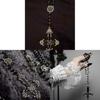 Stylish Cross And Star Pendant Necklace With Electroplated Alloy For Casual Fashion