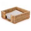 Tissue Box Holder Handwoven Storage Basket Rustic Country Style Natural Straw Weaving for Home Kitchen Dining Table Organizer