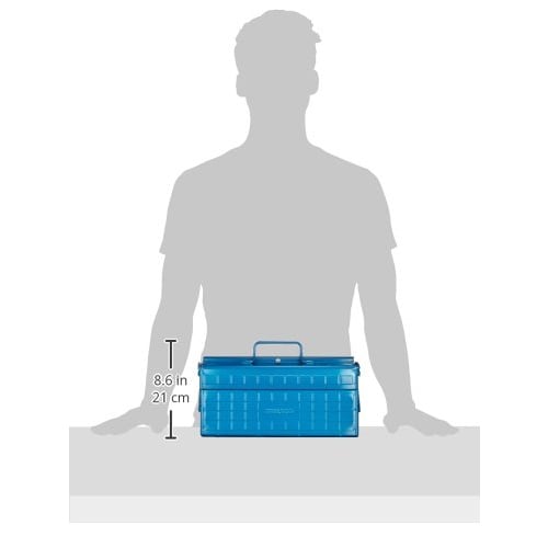 TRUSCO ST-350-B 2-Tier Tool Box, Blue, 350 X 160 X 215 Mm