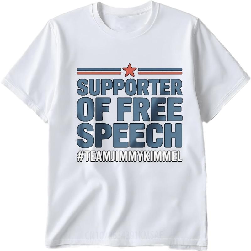Workout For Unisex Oneck Tshirt Brand Supporter Of Free Speech Teamjimmykimmel Stylish For Unisex Tees Minimalist Tshirt Unisexs Top