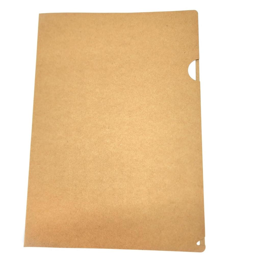 Clear File A4 Thick Made with American Kraft Fully Environmentally Document File Folder, Size, Paper, Paper, Opaque, Brown, Friendly, (20 Sheets)