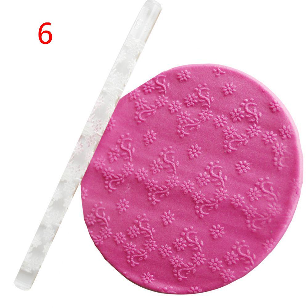 1PC Acryl Nudelholz Gebäck Roller 21 Arten Prägung Entwickelt Küche Backen Fondant Kuchen Eindruck Dekoration Werkzeuge