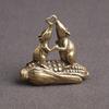 Neue reine Messing Mäuse Liebe Mais Figur Auto Schlüsselanhänger Anhänger chinesische Vintage Glück Maus Motorrad Schlüsselanhänger hängen Schmuck