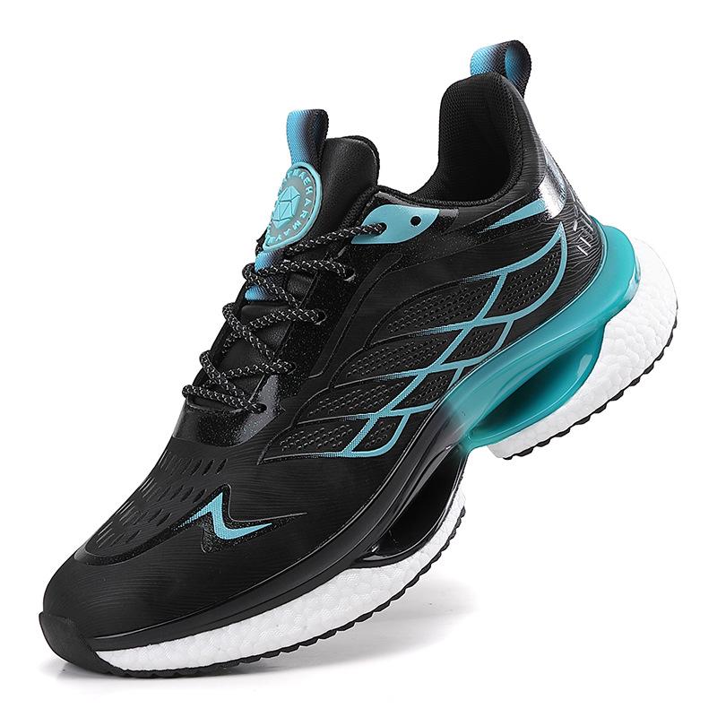 Men's Cross-Border Lightweight Dad Sneakers with Breathable Mesh & Popcorn Soles for Casual Running