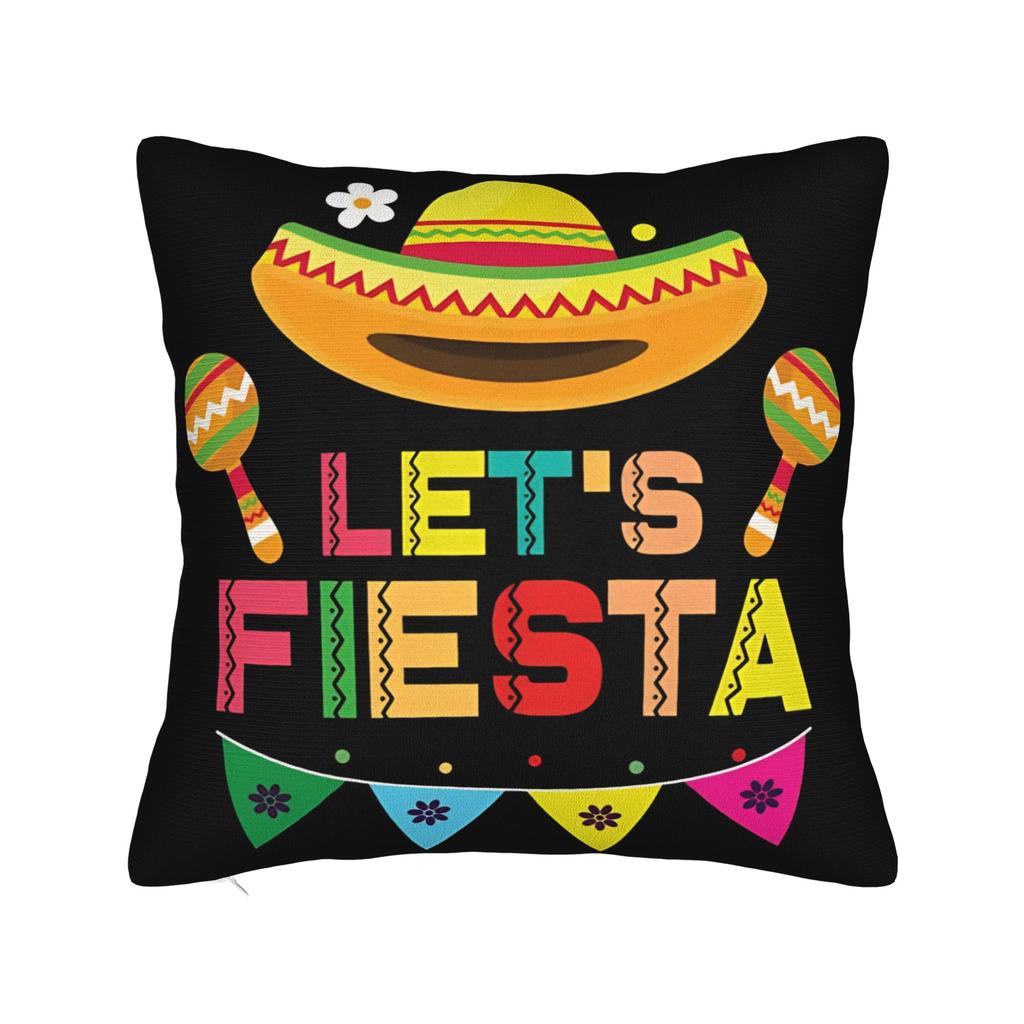 Pillow Cover Lets Shift Party Fiesta Mexican Amigo Cinco De Mayo Cute Funny Pillow Case For Living Room Chair Pillowcases