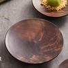 Home Living Room Walnut High Footed Fruit Plate Solid Wood Dried Fruit Plate Snack Plate Living Room Countertop Decoration
