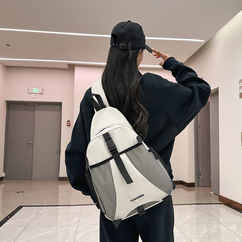 Schoolbag college student shoulder schoolbag new Japanese simple versatile large capacity crossbody backpack junior high school backpack