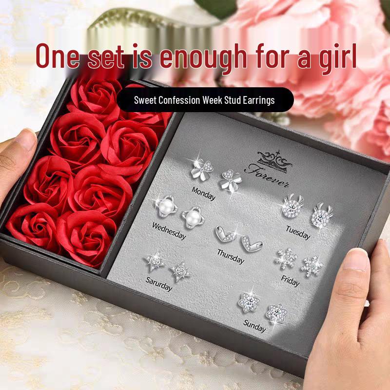 Versatile Romantic Stud Earrings Set - Perfect Gift for Her