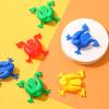 10/20Pcs Jumping Frog Toy Solid Color Plastic Bouncing Frog Parent-child Family Game Kids Birthday Party Gift Stress Relief Toys
