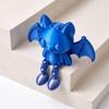 PLA Plastic Figurine 3D Printed Articulated Bat Figurine, Flexible Cartoon Ornament with Unique Tabletop Accessory Movable Joints, Desktop Animal