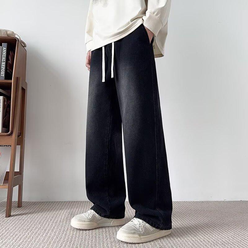 Jeans Men's New American Trendy High Street Straight Pants Loose and Versatile Casual Trousers Men's Clothing
