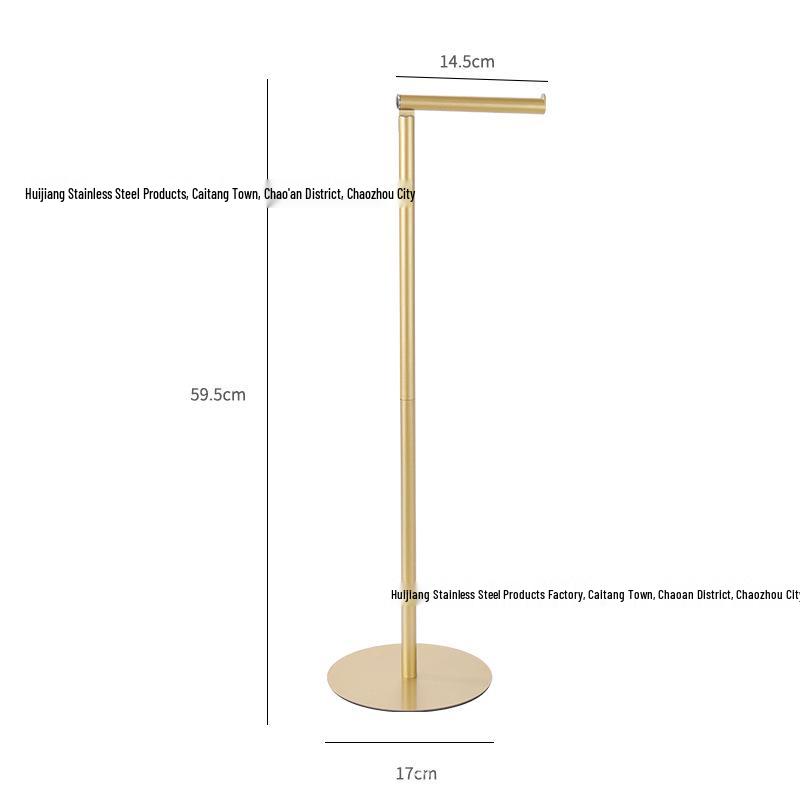 Black Stainless Steel Vertical Floor Toilet Paper Holder