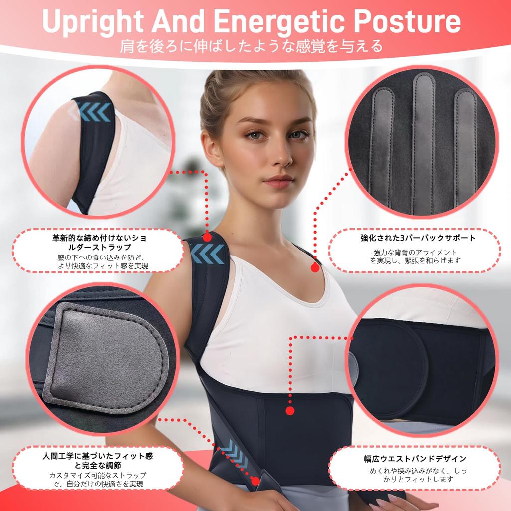 SHINIQLORA Posture Corrector & Lumbar Support Belt, Back Straightener Corset for Women & Men, Breathable Waist Cincher (Pink / XL)