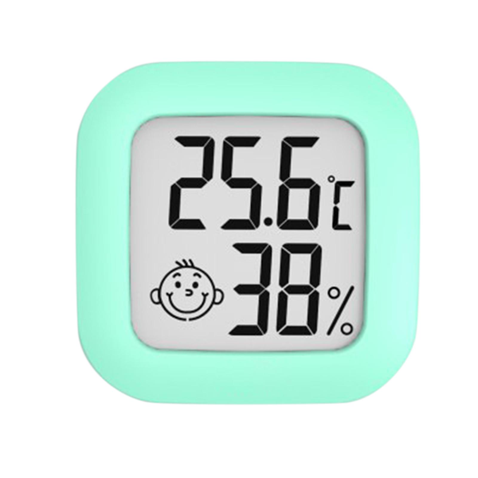 Термометр Гигрометр Мини Метеостанция Термогигрометр Встроенная Кнопочная Батарейка 2032 Измеритель Температуры Датчик зелёный