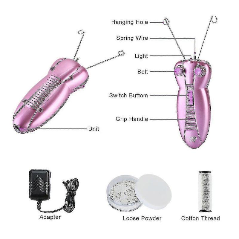 Barsinfi Ladies Facial Epilator Electric Ladies Beauty Epilator Facial Threading Depilation Razor Facial Massager Ramen Delicate Device Depilation (/Y