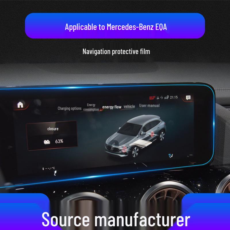 Tempered Film for Mercedes-Benz EQA, EQB, EQC, EQE Navigation and Instrument Panels