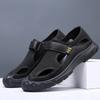 Summer Leather Breathable Mesh Casual Leather Shoes Men's Bag Head Sandals Trendy Outdoor Beach Shoes Men's Comfort