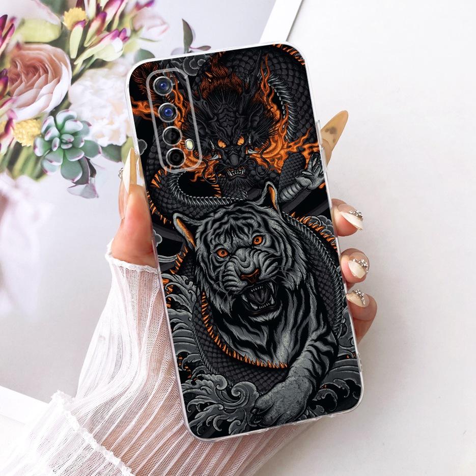 For Realme 7 Pro Case RMX2170 Luxury Butterfly Tree Painted Cover Soft Slim Phone Case For Realme 7 5G Realme7 4G RMX2155 Fundas