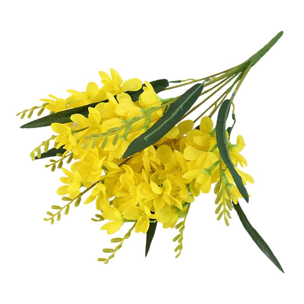 

Сделай сам искусственный цветок фрезия шелковый лепесток реалистичный цветочный букет украшение для дома жёлтый