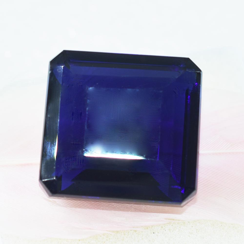 Natural Purple Amethyst Loose Gemstone 48.6 Ct Square Cut for Jewelry Making and Gem Collections