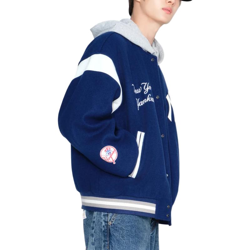 MLB SS26 College Style Loose Fit Drop Shoulder Baseball Jacket Unisex Jacket 3AJPV2061-50NYM