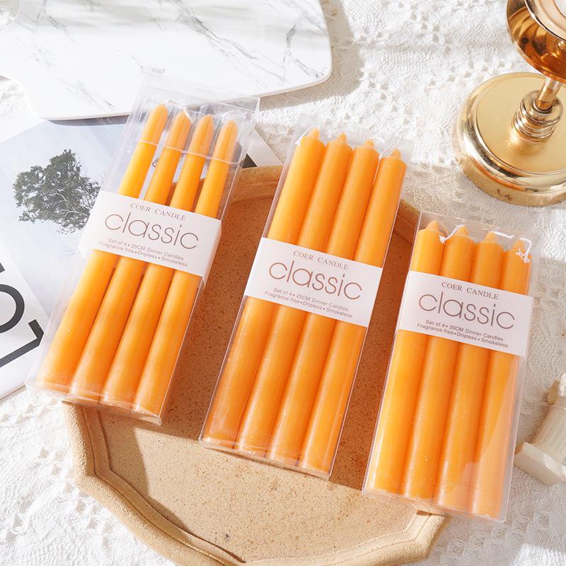 

European Style Odorless Candles: Romantic Wedding, Confession, and Candlelight Dinner Candles. Cone Stick 2.2*25cm