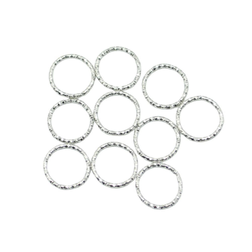 

50PCS Charm Hair Rings Opening Hoop Circle Cuff Clip Hair Braids Reggae Dreadlocks Beads серебряный