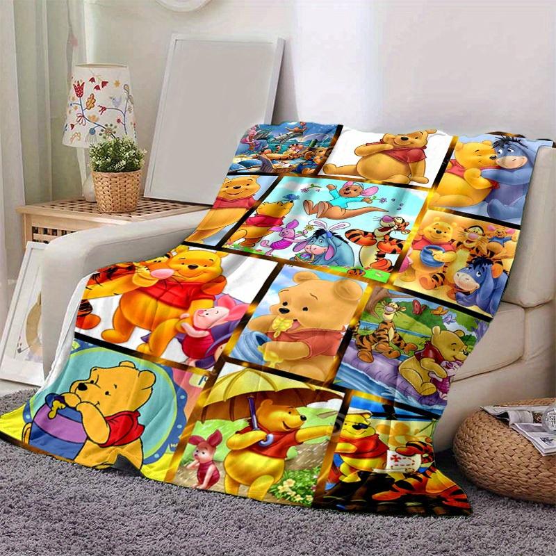 

1pc. Winnie the Pooh & Friends Cartoon Print Blanket - Home Office Outdoor Gift Suitable for All Seasons (Home Decor)z0417290 130cmx150cm