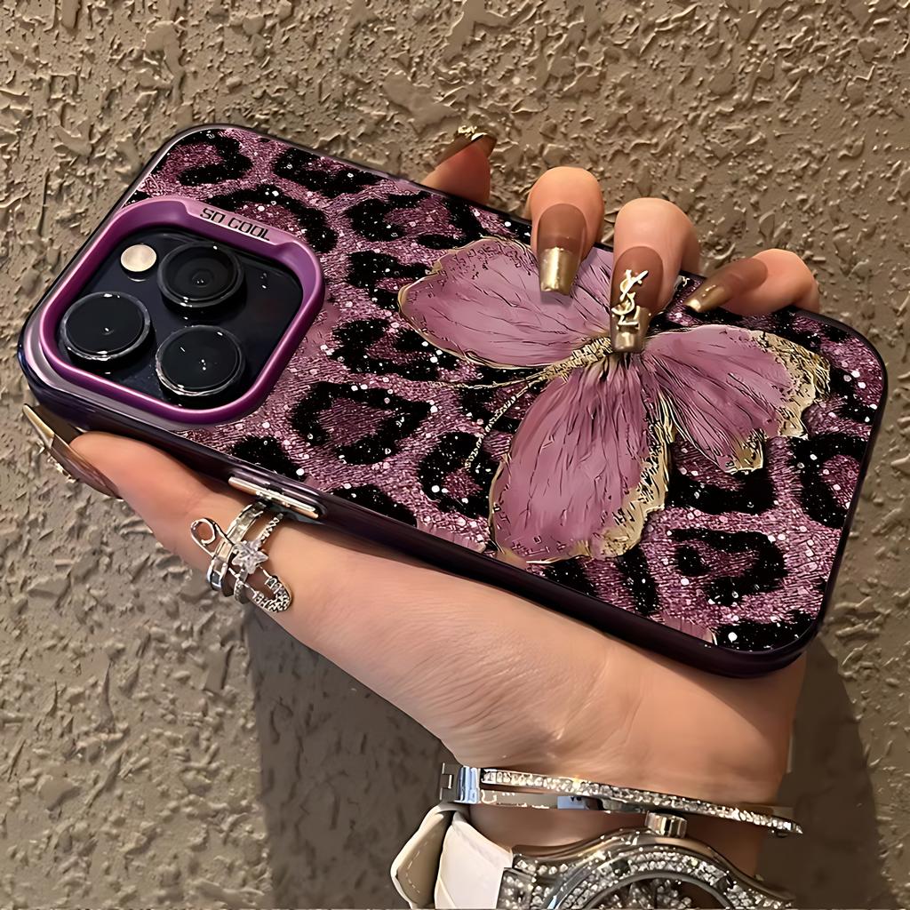 Butterfly Leopard Phone Case for Xiaomi Redmi Note 7 8 9 9S 10 11 12 13 14 15 Pro Plus 4G 5G Anti Fall Matte Back Cover