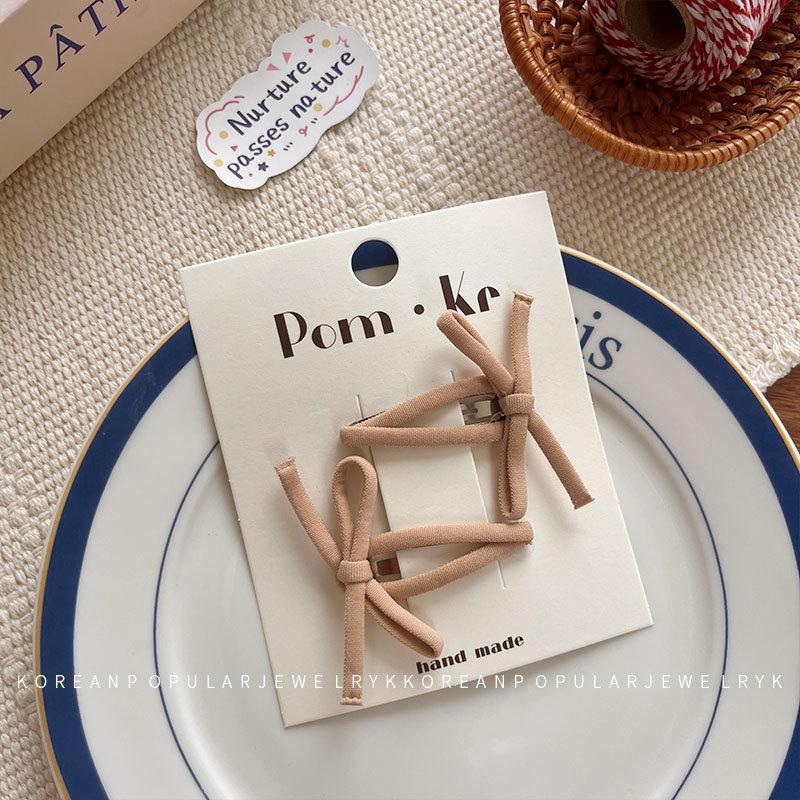 Korean Style Autumn/Winter Fabric Bow Hair Clip for Girls